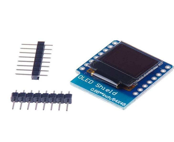 OLED Display Module OLED Shield 0.66 Inch 64X48 LCD Module IIC / I2C Interface FOR D1 MINI